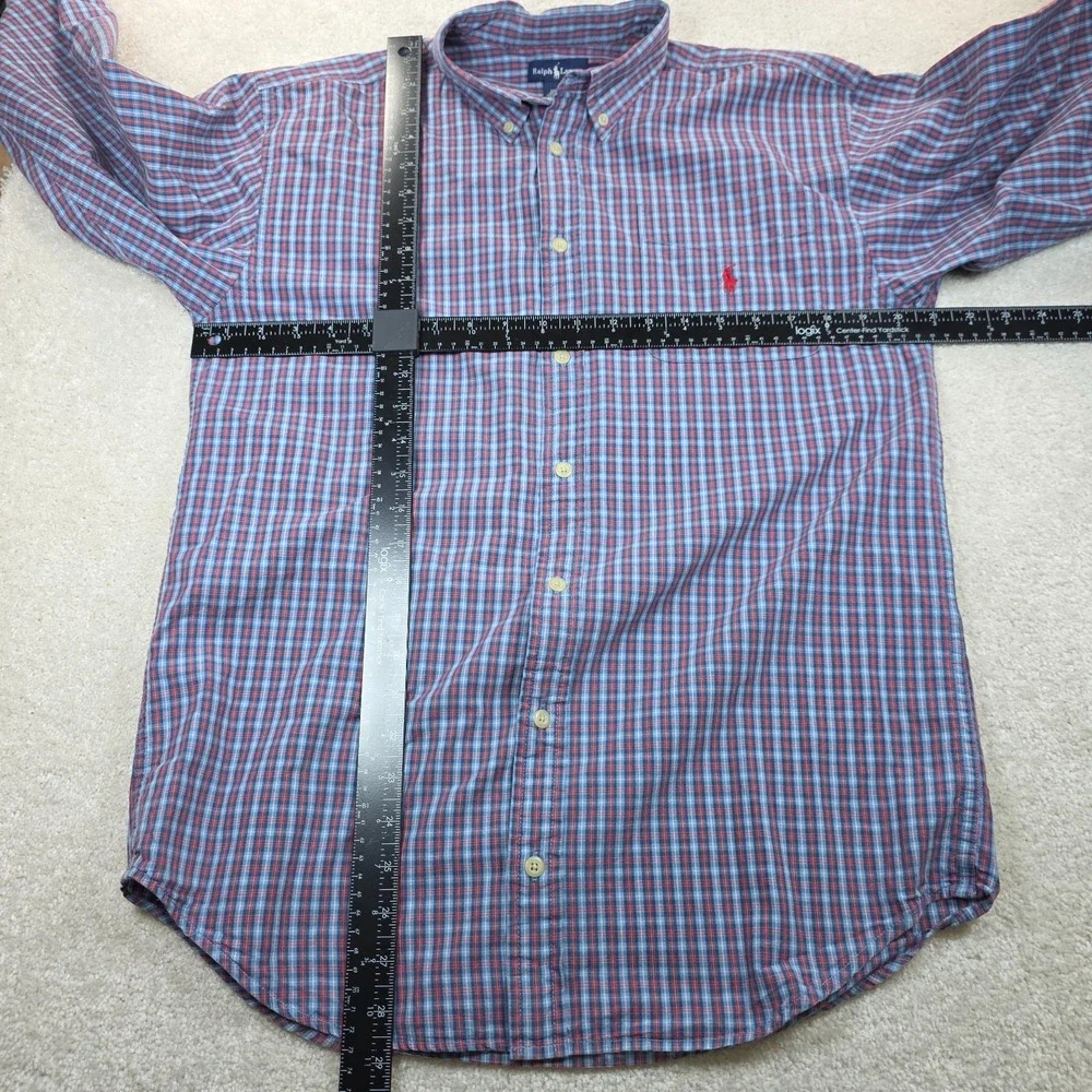 Polo Ralph Lauren Shirt Mens XL Multicolor Button Up Plaid Embroidered Pony Logo
